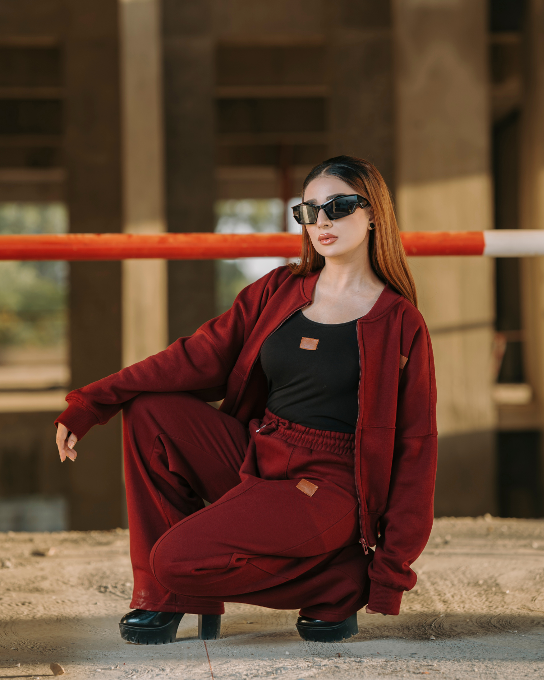 Classic Mehroon Fleece Tracksuit