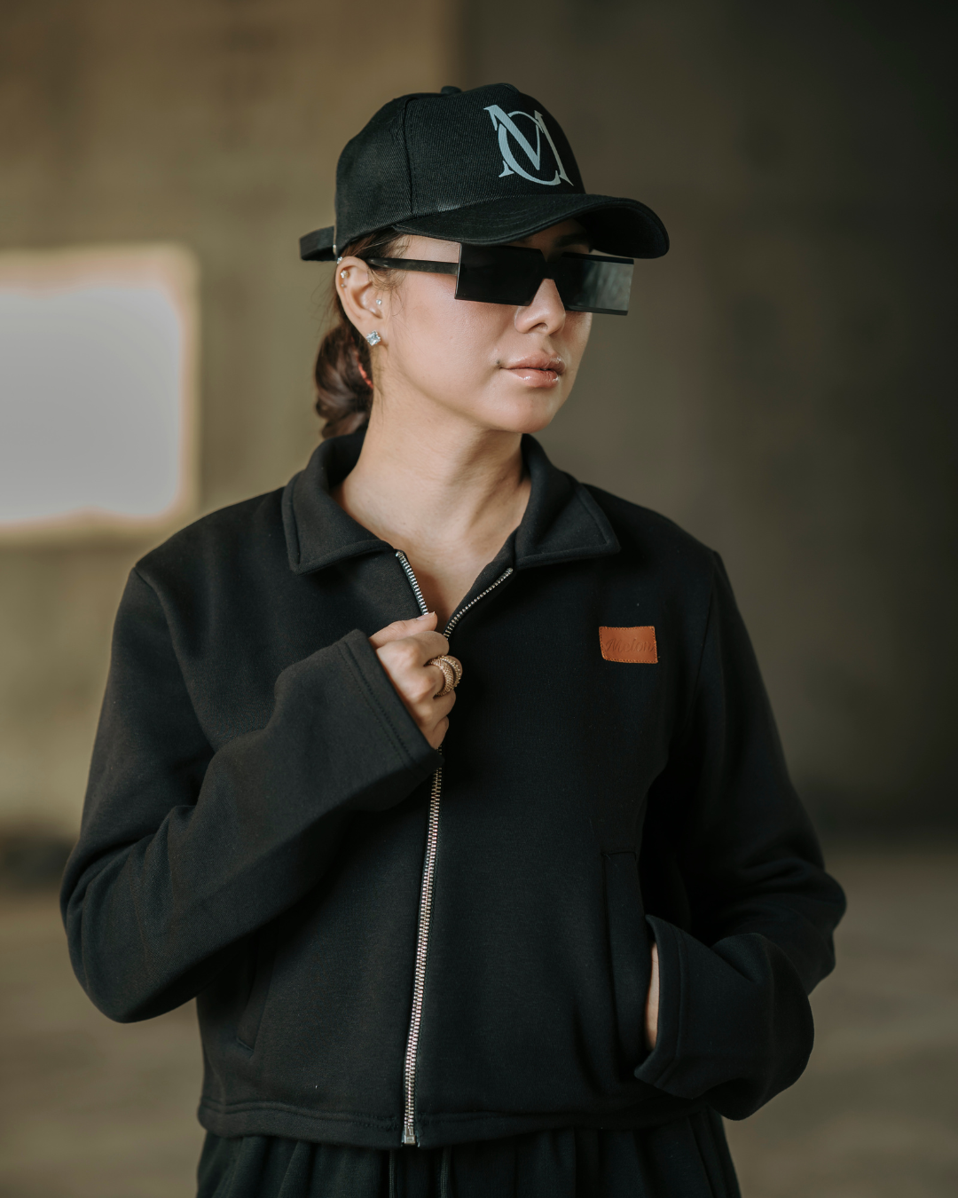 Black Fleece Zip Jacket