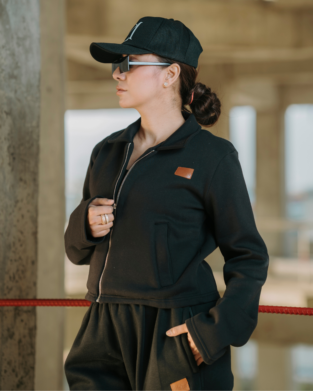 Black Fleece Zip Jacket