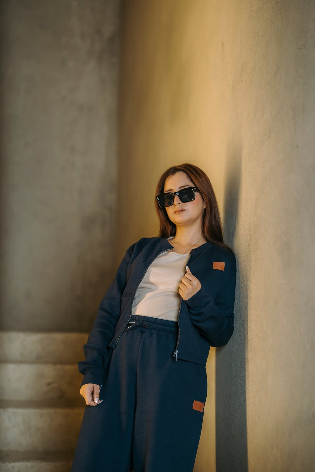 Dark Blue Fleece Tracksuit