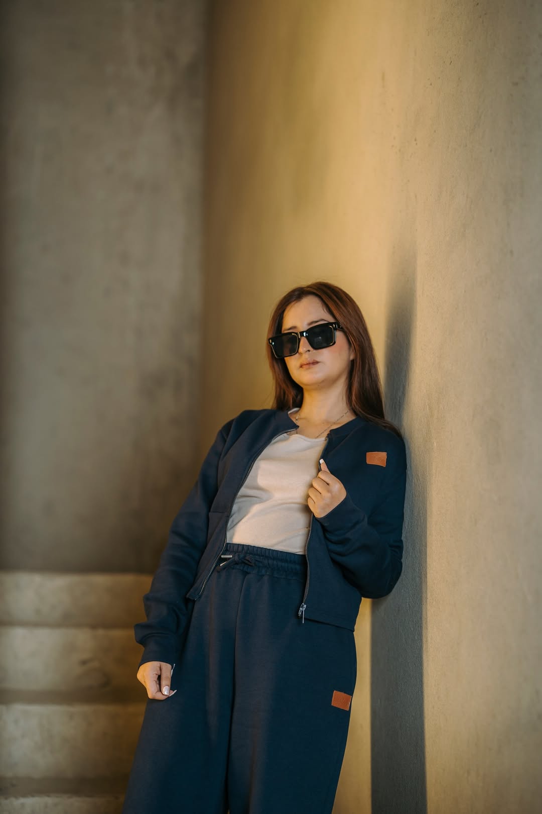 Dark Blue Fleece Tracksuit