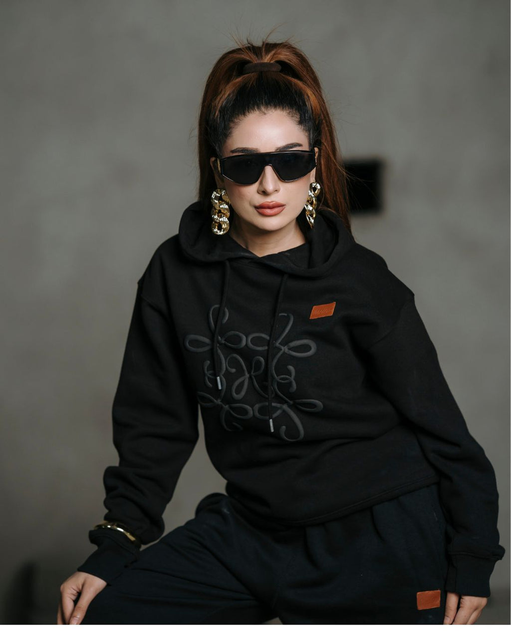 Classic Textured Fleece Hoodie